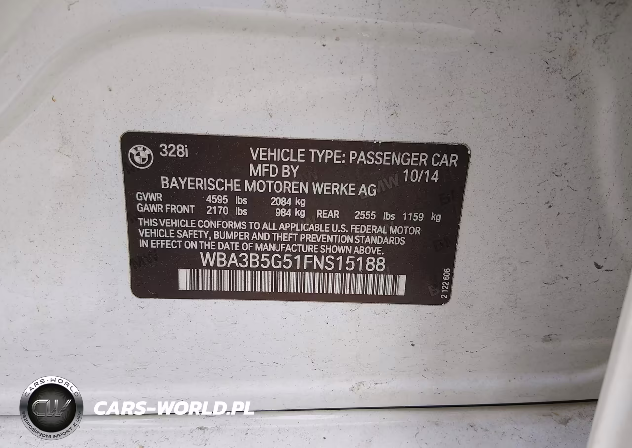 2015 BMW 328I xDrive VIN:WBA3B5G51FNS15188 - 9