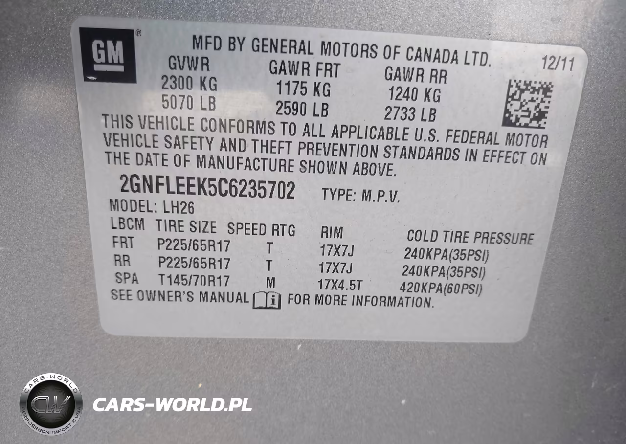 2012 Chevrolet Equinox 1Lt VIN:2GNFLEEK5C6235702 - 9