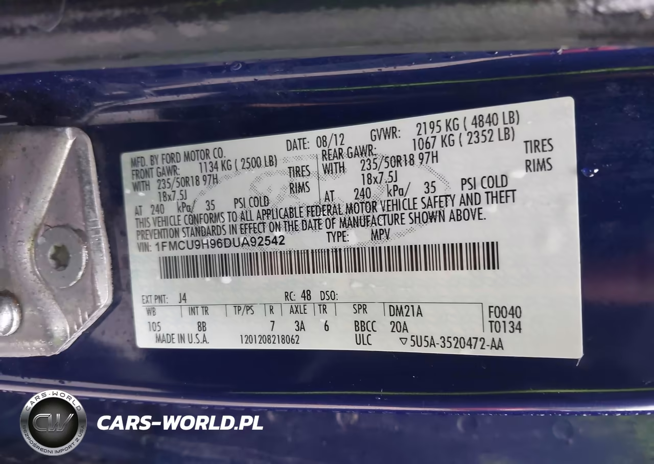 2013 Ford Escape Sel VIN:1FMCU9H96DUA92542 - 9