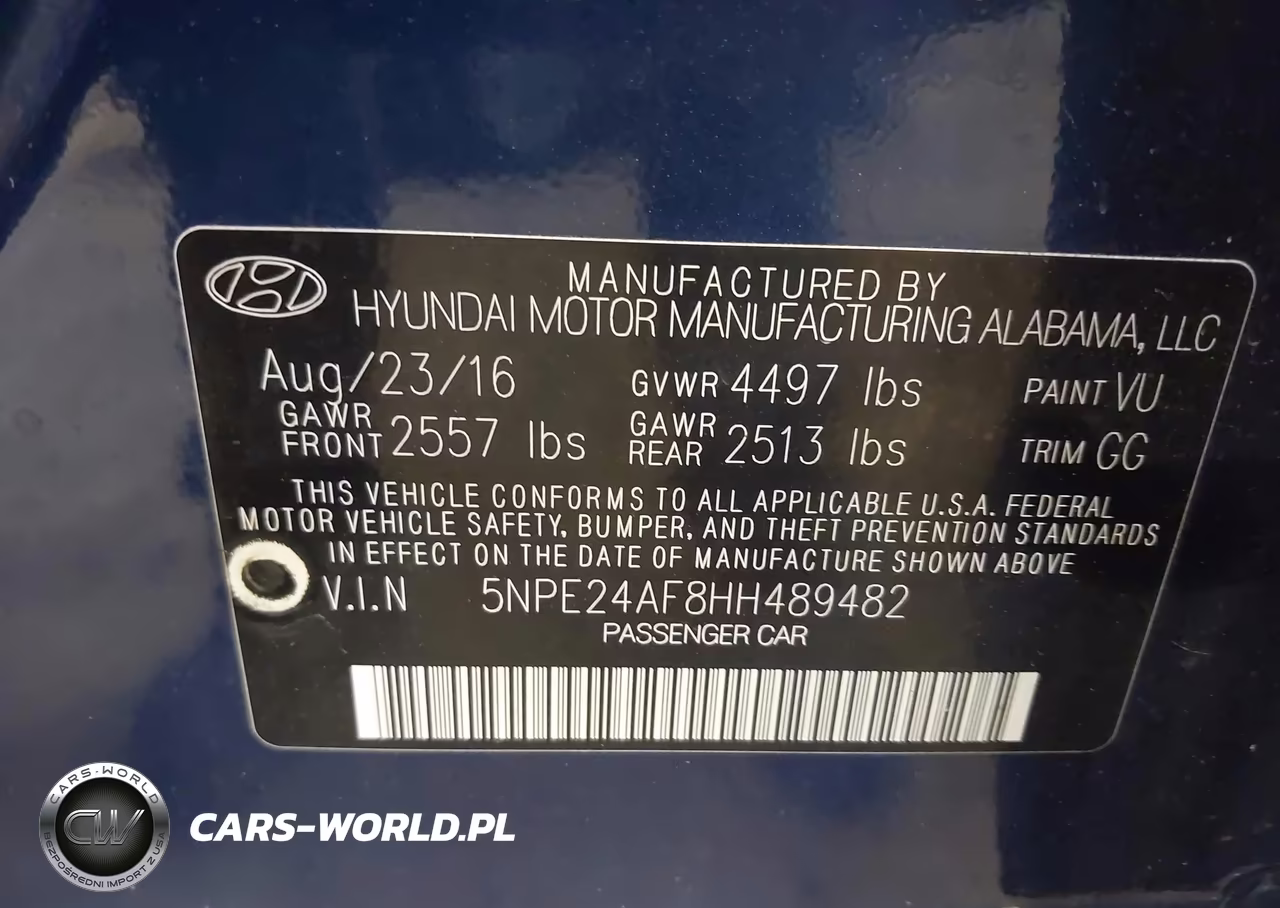 2017 Hyundai Sonata Se VIN:5NPE24AF8HH489482 - 9