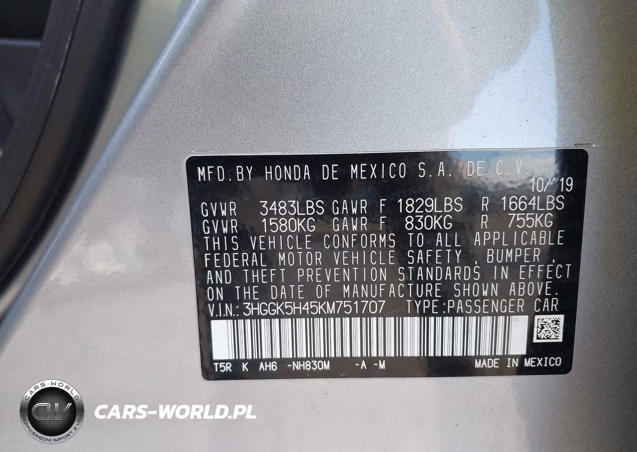2019 Honda Fit Lx VIN:3HGGK5H45KM751707 - 9