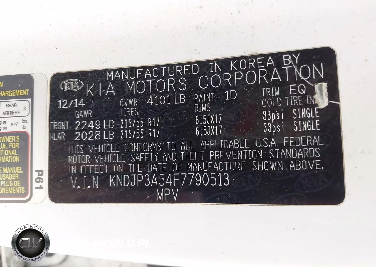 2015 Kia Soul + VIN:KNDJP3A54F7790513 - 9