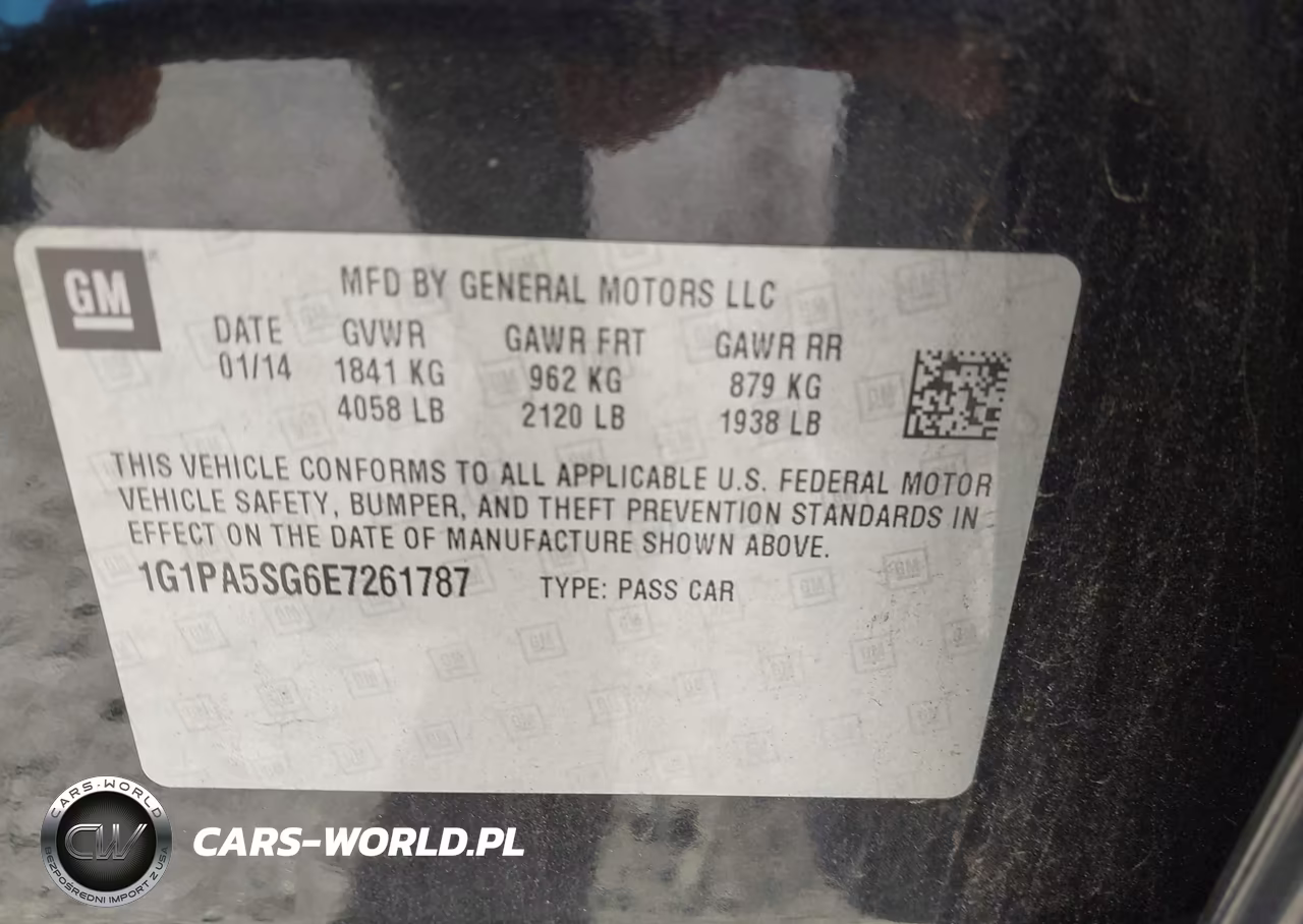2014 Chevrolet Cruze Ls Auto VIN:1G1PA5SG6E7261787 - 9
