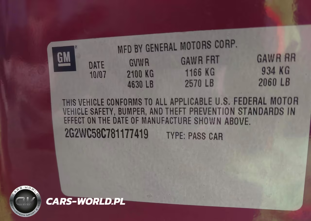 2008 Pontiac Grand Prix Gxp VIN:2G2WC58C781177419 - 9