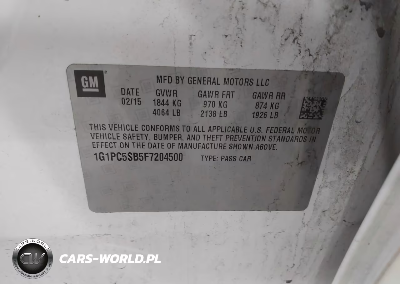 2015 Chevrolet Cruze 1Lt Auto VIN:1G1PC5SB5F7204500 - 9