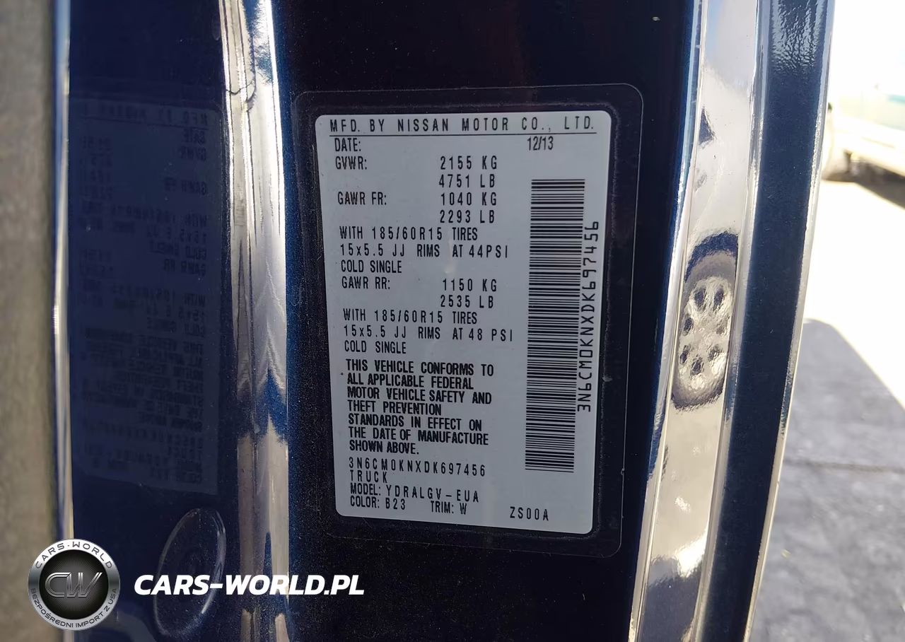 NISSAN NV200 2.5S VIN:3N6CM0KNXDK697456 - 9