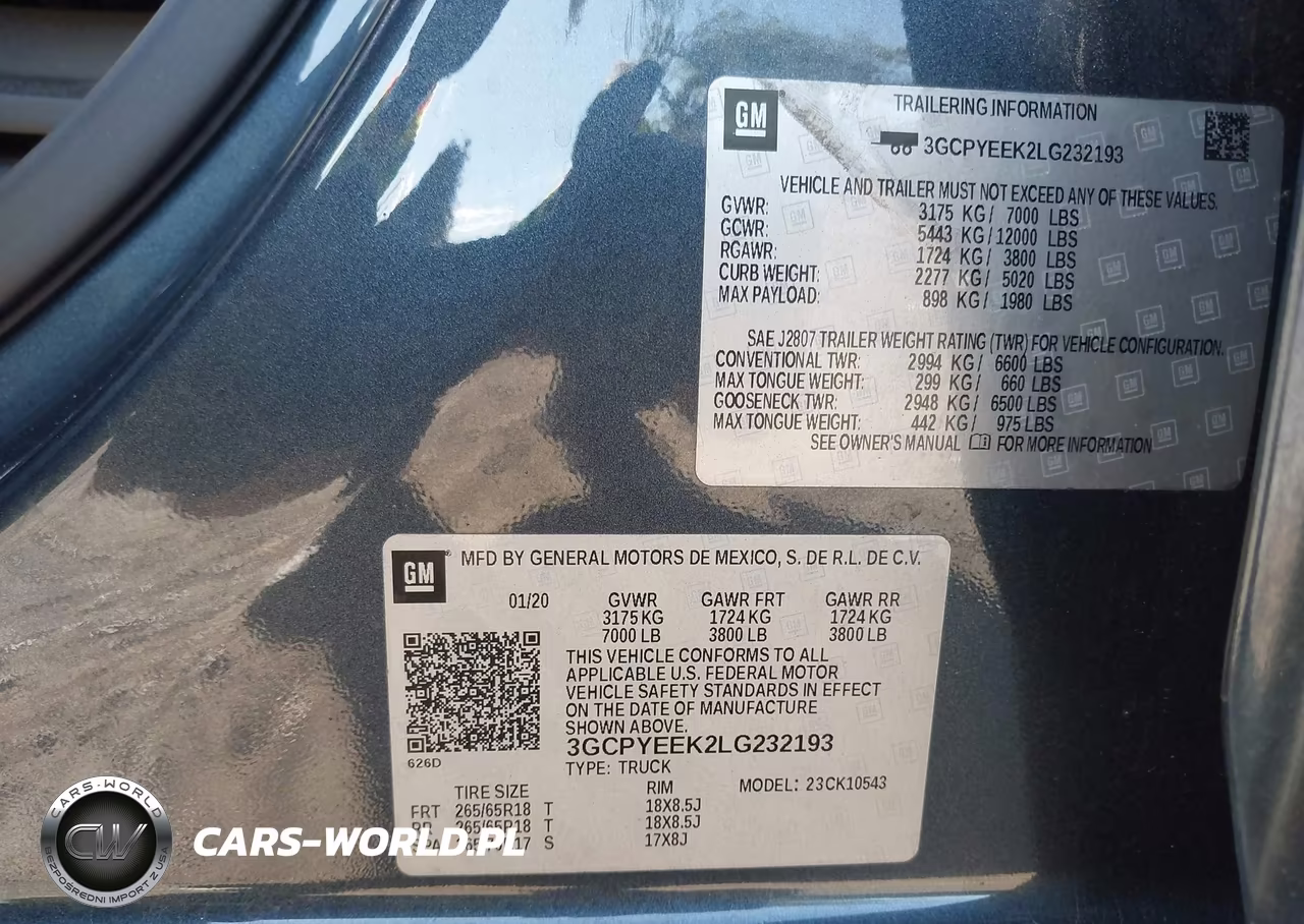 2020 Chevrolet Silverado K1500 Rst VIN:3GCPYEEK2LG232193 - 9