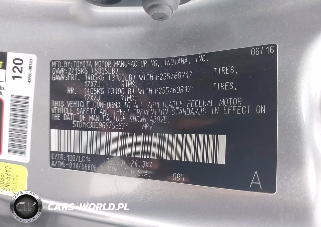 2016 Toyota Sienna Xle 8 Passenger VIN:5TDYK3DC9GS755674 - 9