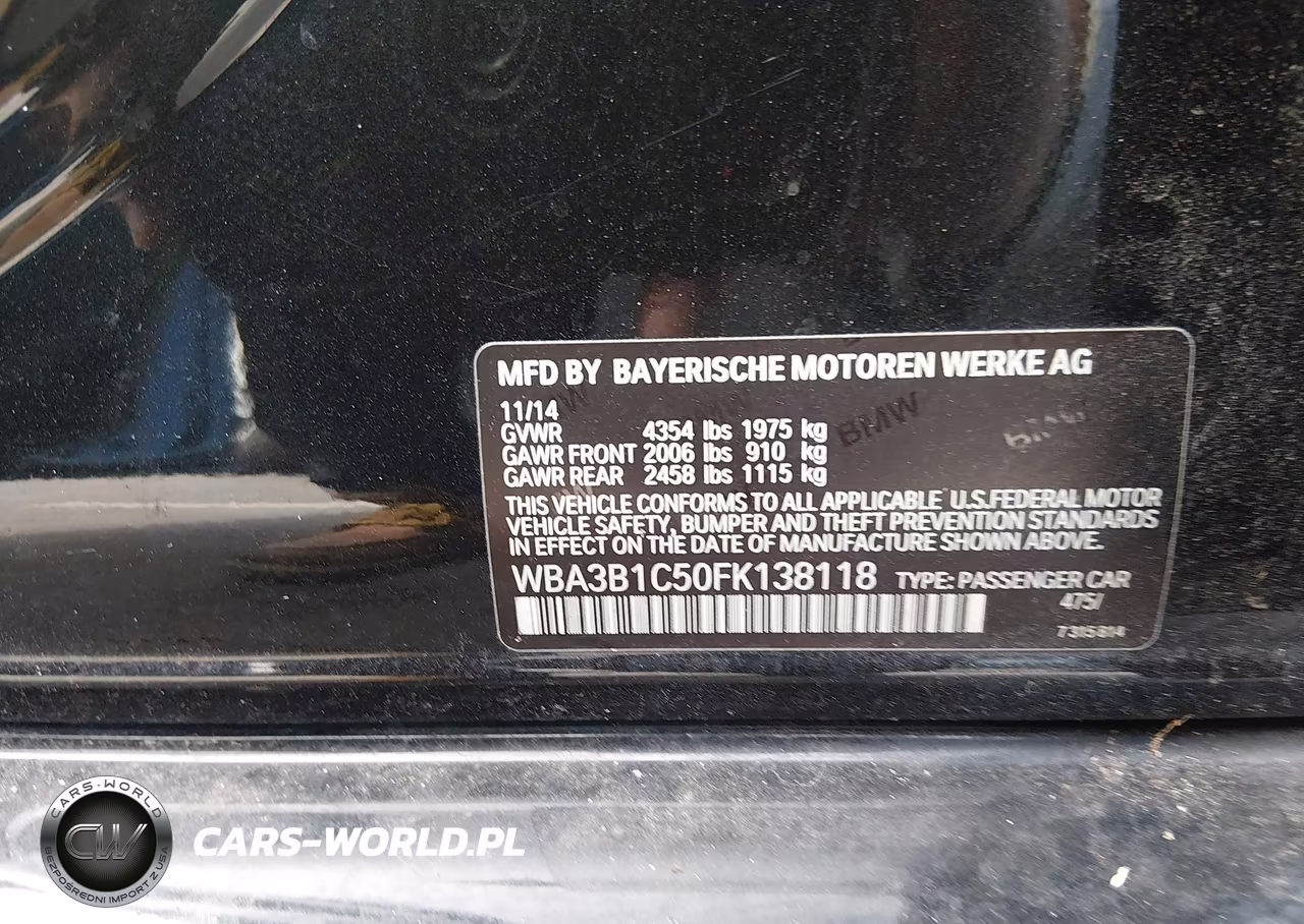 2015 BMW 320I VIN:WBA3B1C50FK138118 - 9