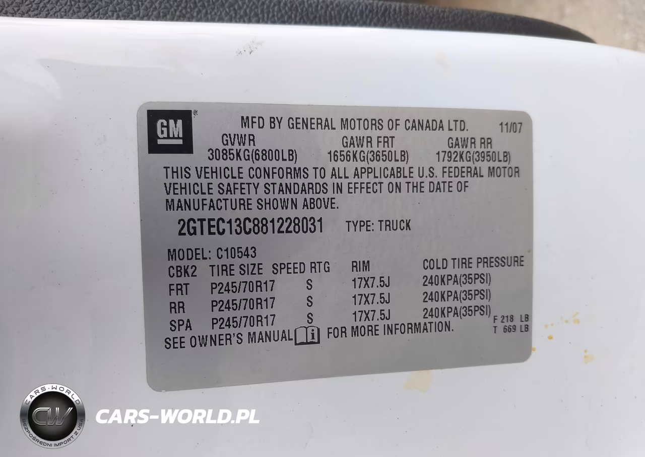2008 GMC Sierra 1500 Sl VIN:2GTEC13C881228031 - 9