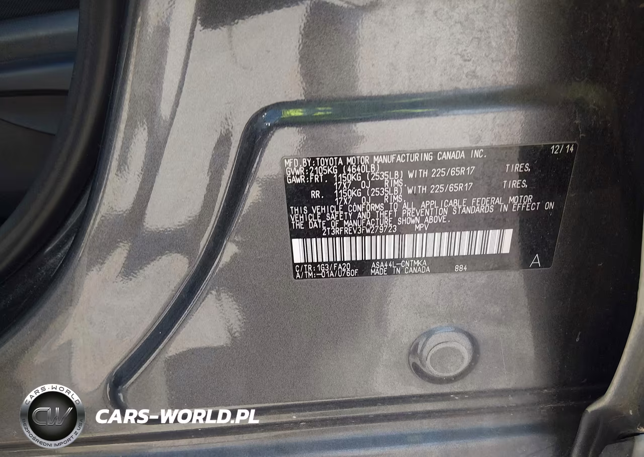 2015 Toyota Rav4 Xle VIN:2T3RFREV3FW279723 - 9