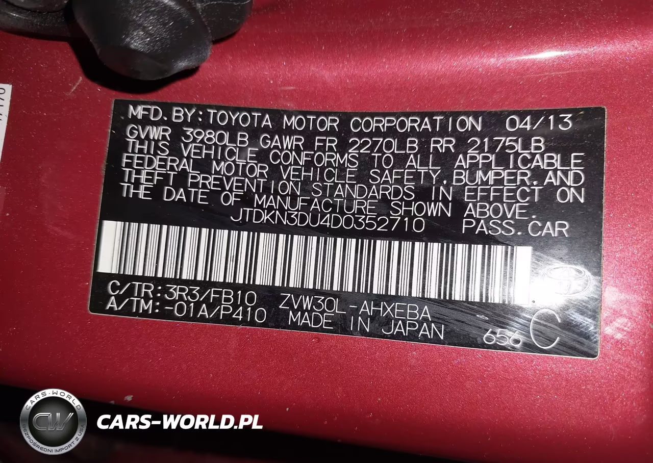2013 Toyota Prius VIN:JTDKN3DU4D0352710 - 9