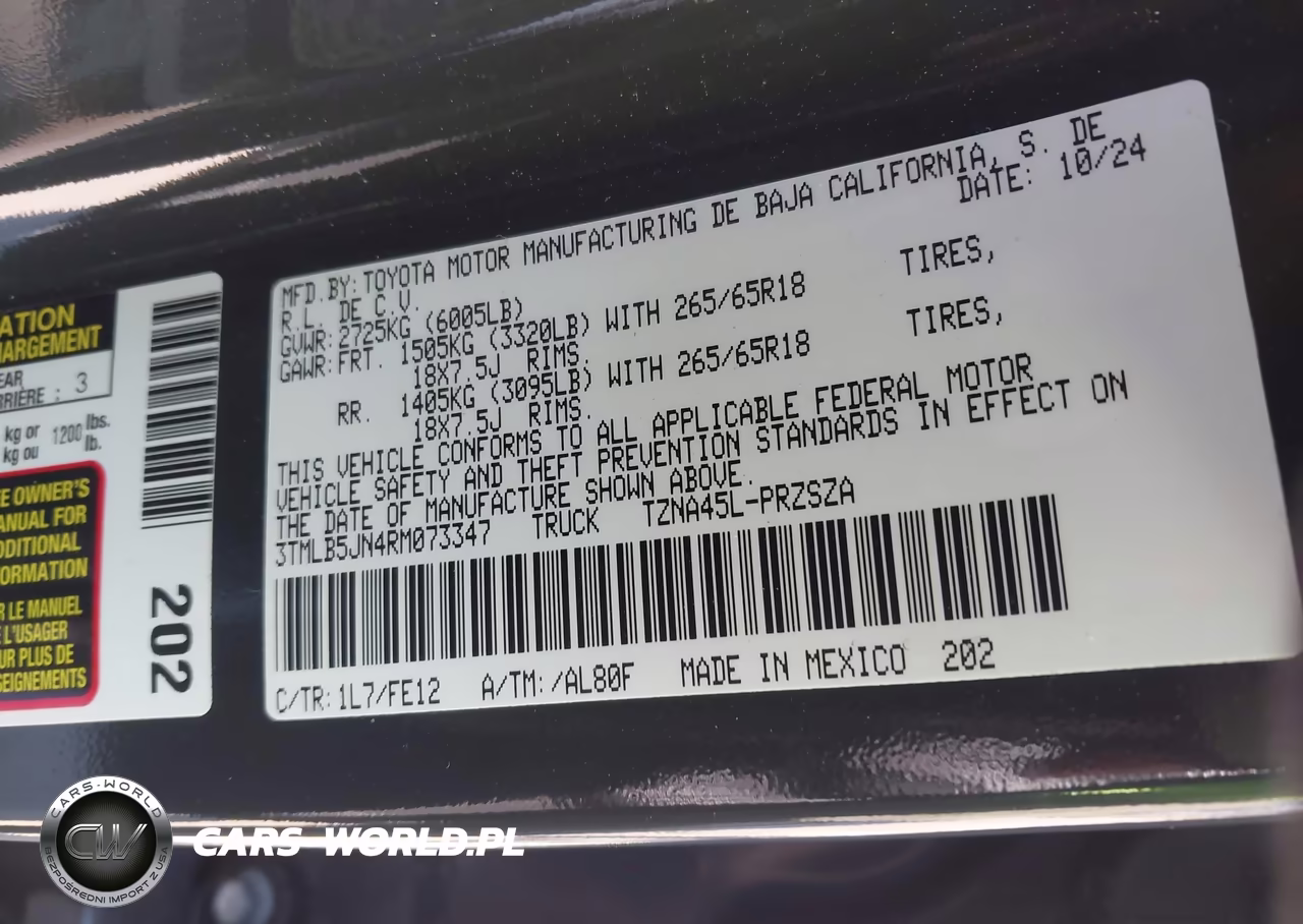 2024 Toyota Tacoma Trd Sport VIN:3TMLB5JN4RM073347 - 9
