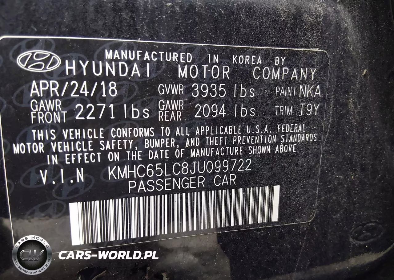 2018 Hyundai Ioniq Hybrid Blue VIN:KMHC65LC8JU099722 - 9
