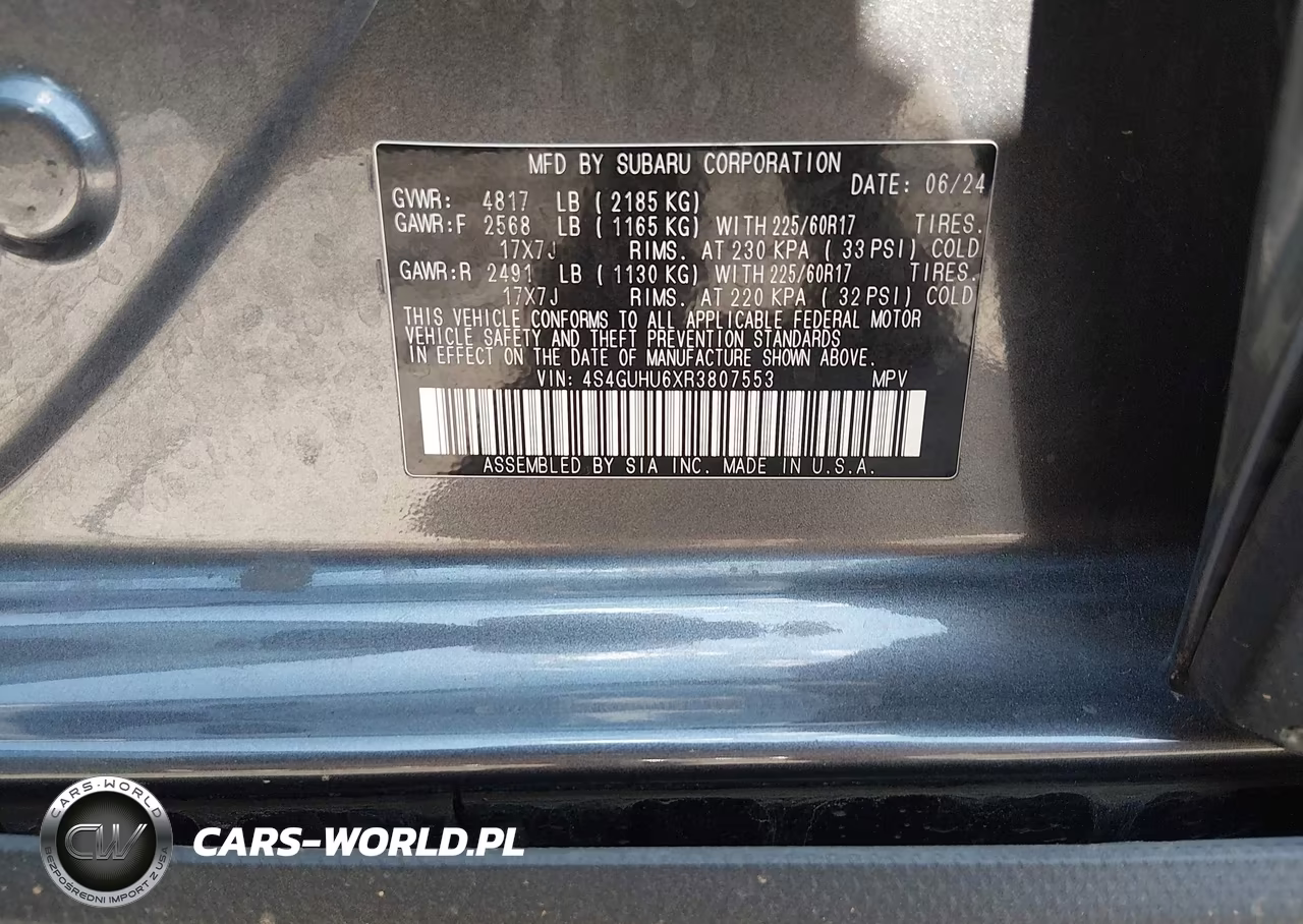 2024 Subaru Crosstrek Wilderness VIN:4S4GUHU6XR3807553 - 9