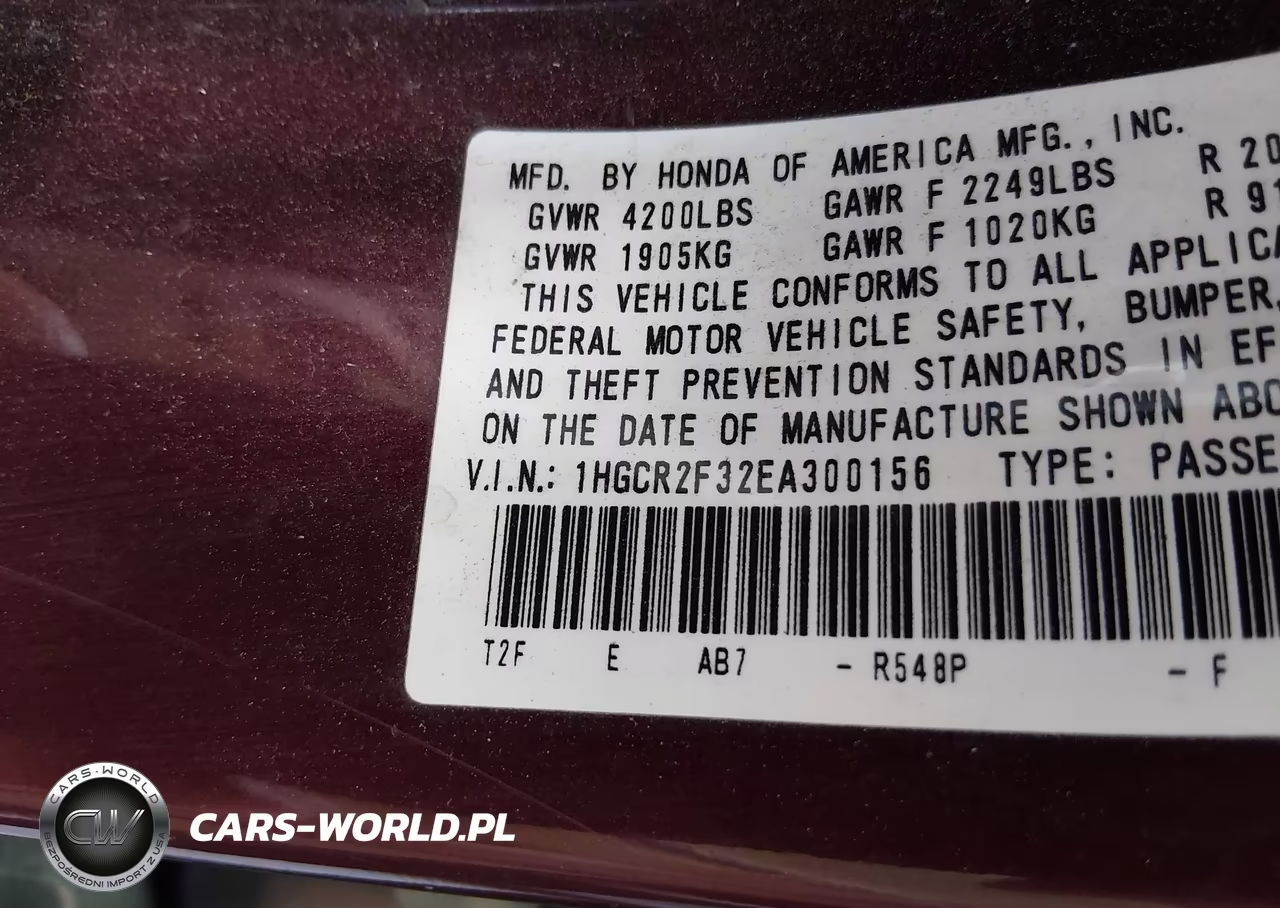2014 Honda Accord Lx VIN:1HGCR2F32EA300156 - 9