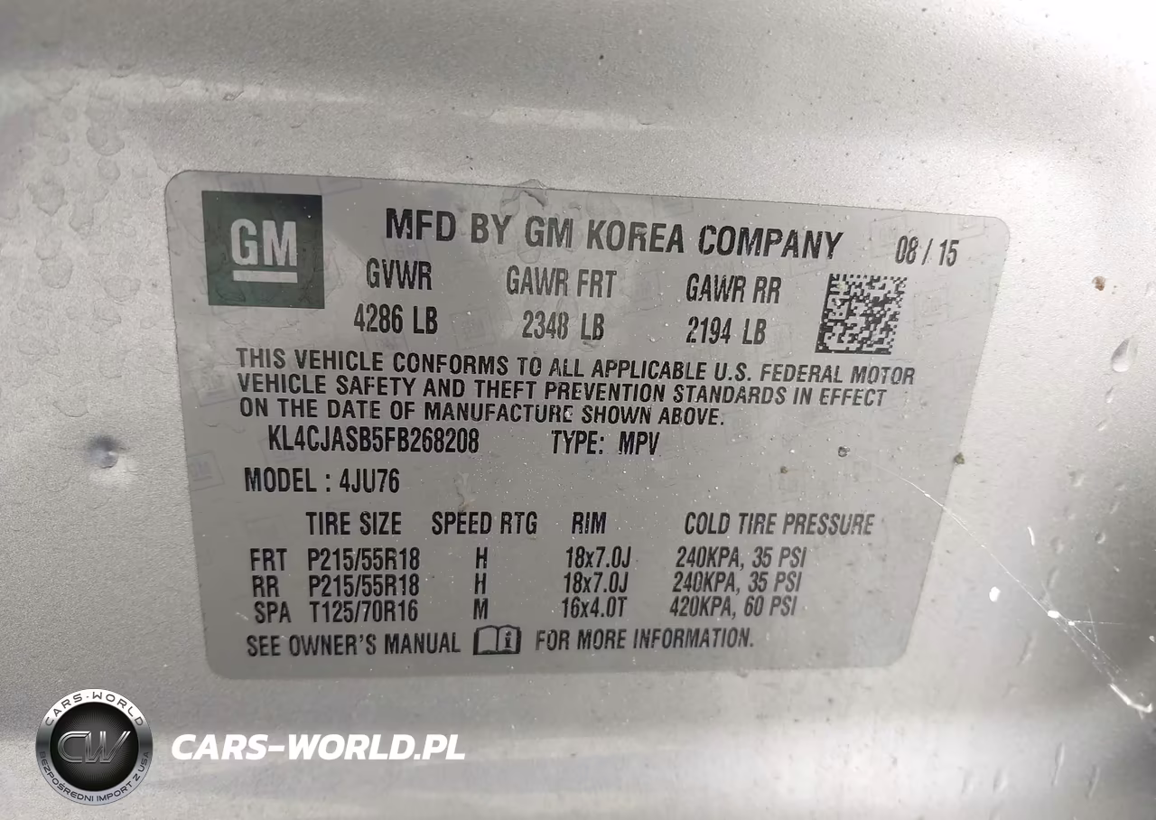 2015 Buick Encore VIN:KL4CJASB5FB268208 - 9