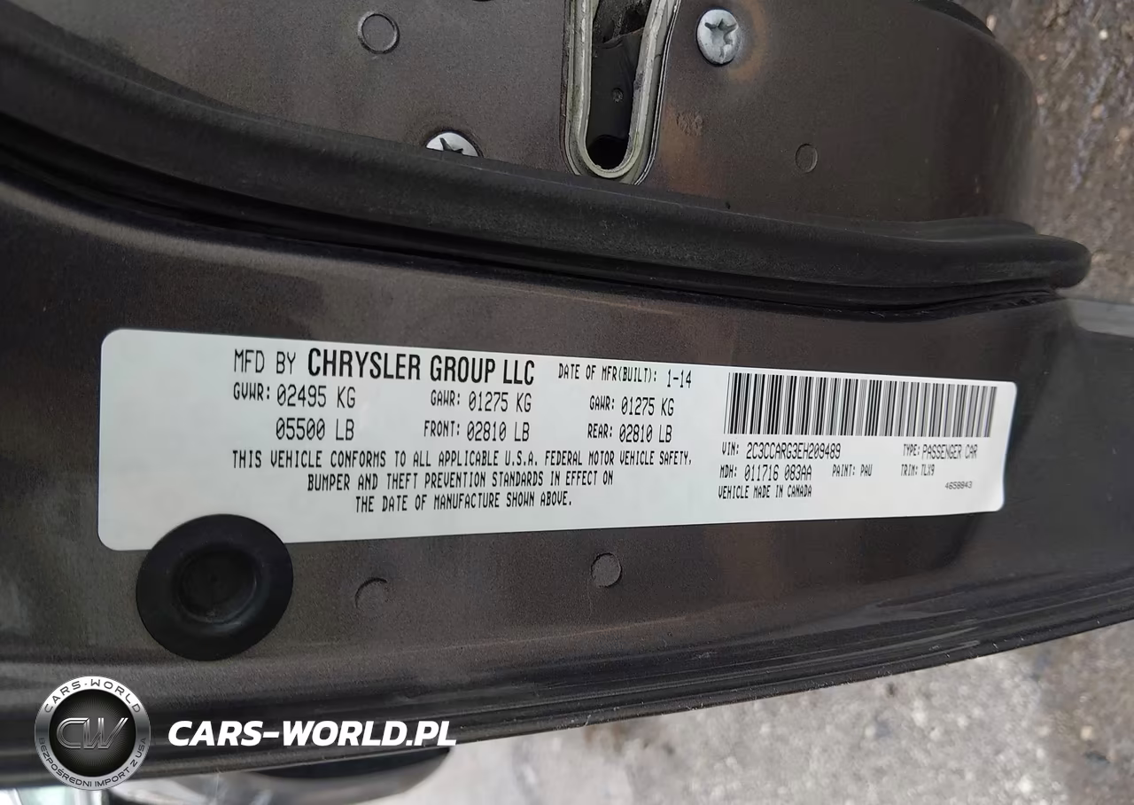 2014 Chrysler 300 VIN:2C3CCARG3EH209489 - 9