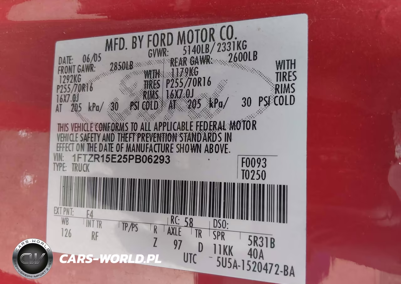 2005 Ford Ranger Edge-Xl-Xlt VIN:1FTZR15E25PB06293 - 9