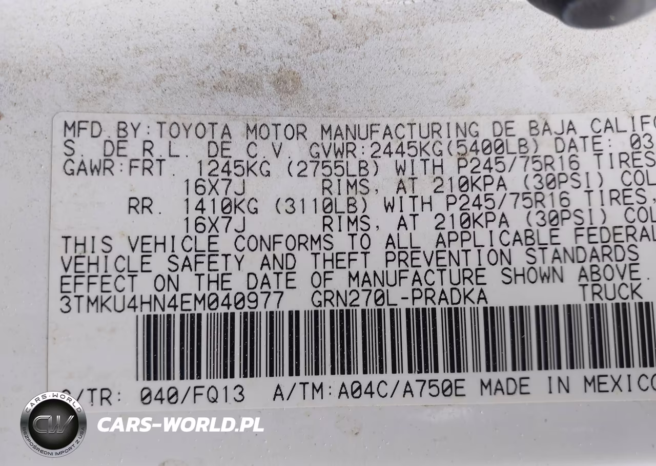 2014 Toyota Tacoma Prerunner V6 VIN:3TMKU4HN4EM040977 - 9