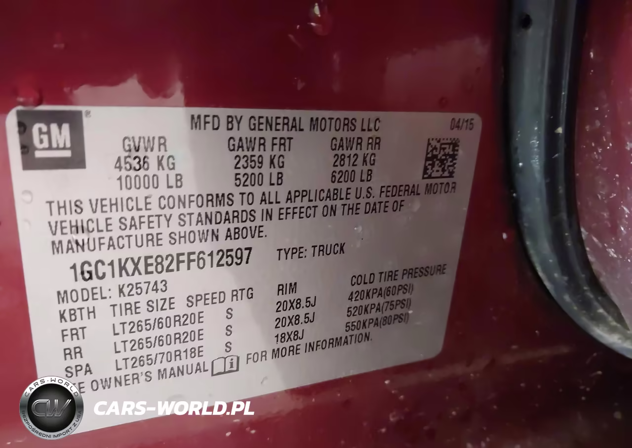 2015 Chevrolet Silverado 2500Hd High Country VIN:1GC1KXE82FF612597 - 9