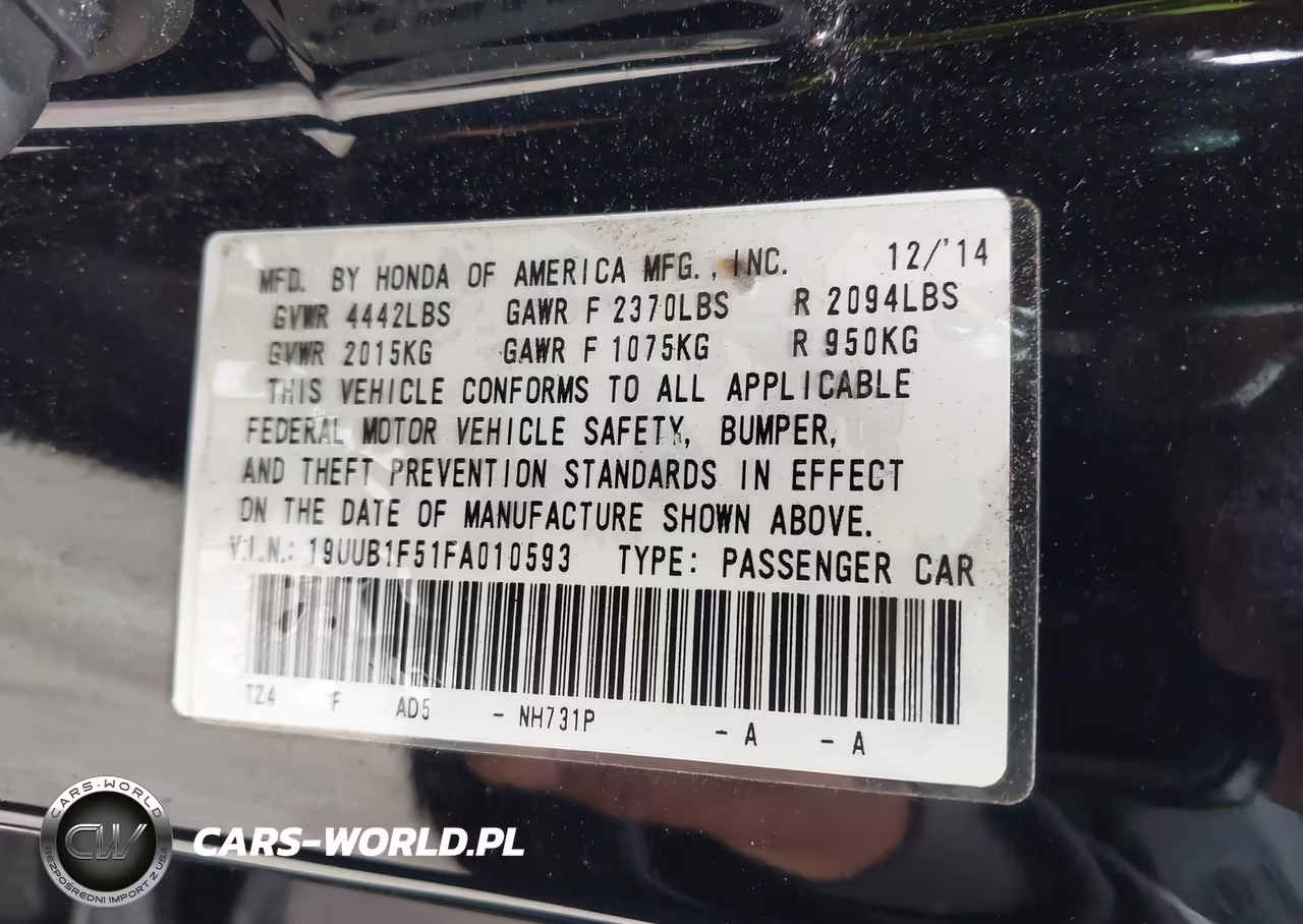 2015 Acura Tlx Tech VIN:19UUB1F51FA010593 - 9
