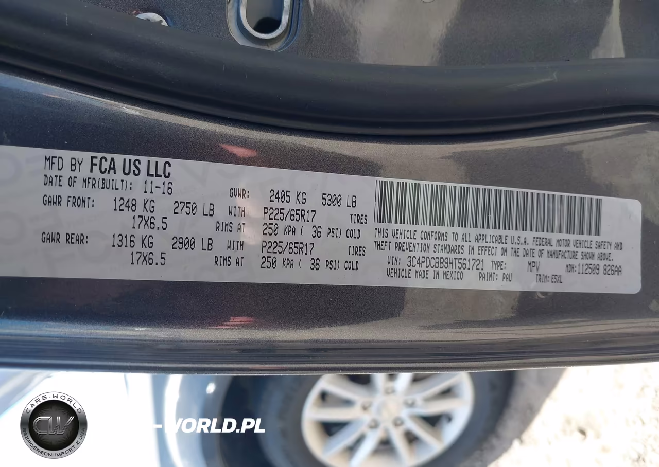 2017 Dodge Journey Sxt VIN:3C4PDCBB9HT561721 - 9