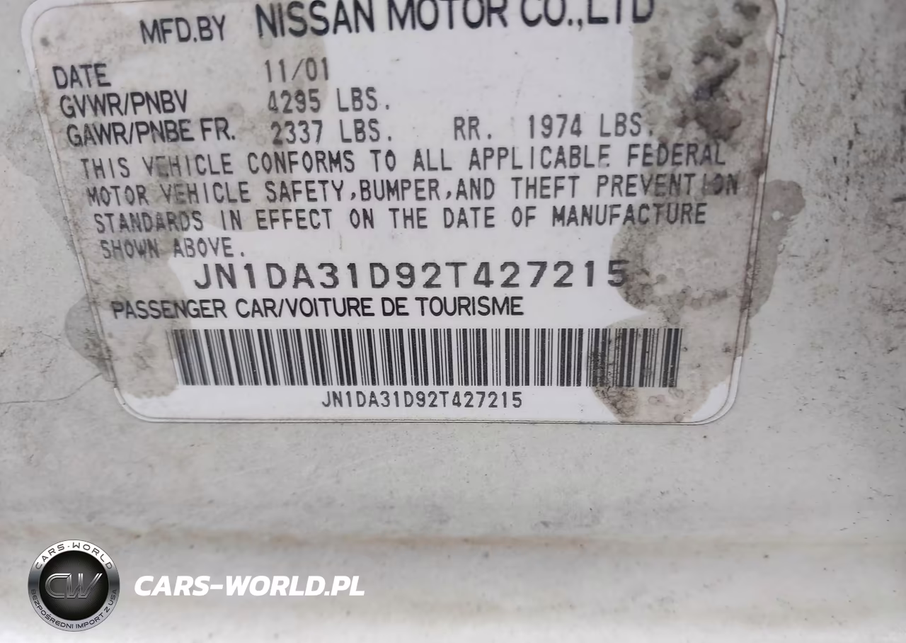 2002 Nissan Maxima Se VIN:JN1DA31D92T427215 - 9