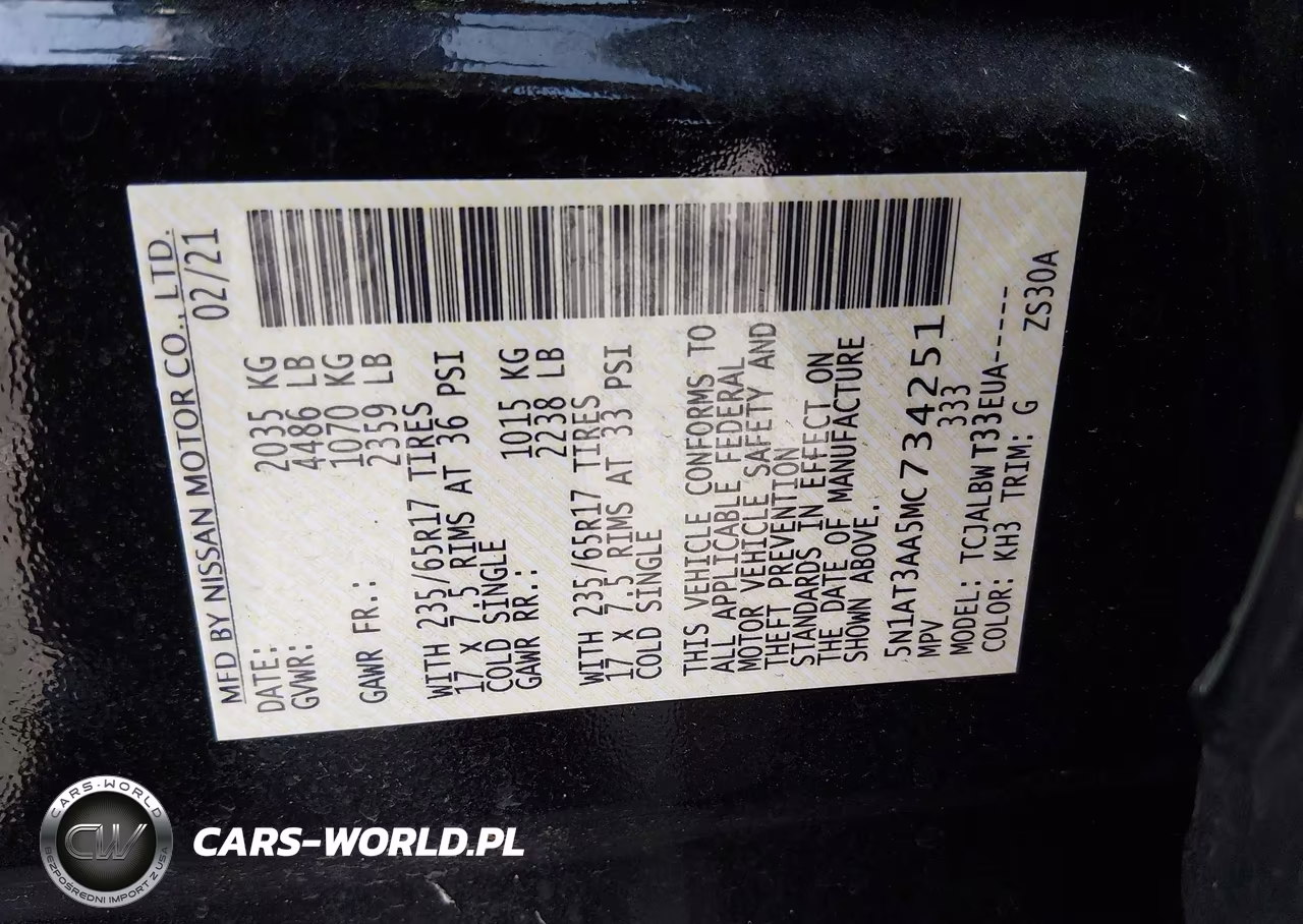 2021 Nissan Rogue S Fwd VIN:5N1AT3AA5MC734251 - 9