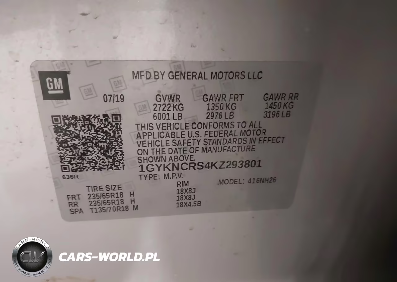 2019 Cadillac Xt5 Luxury VIN:1GYKNCRS4KZ293801 - 9