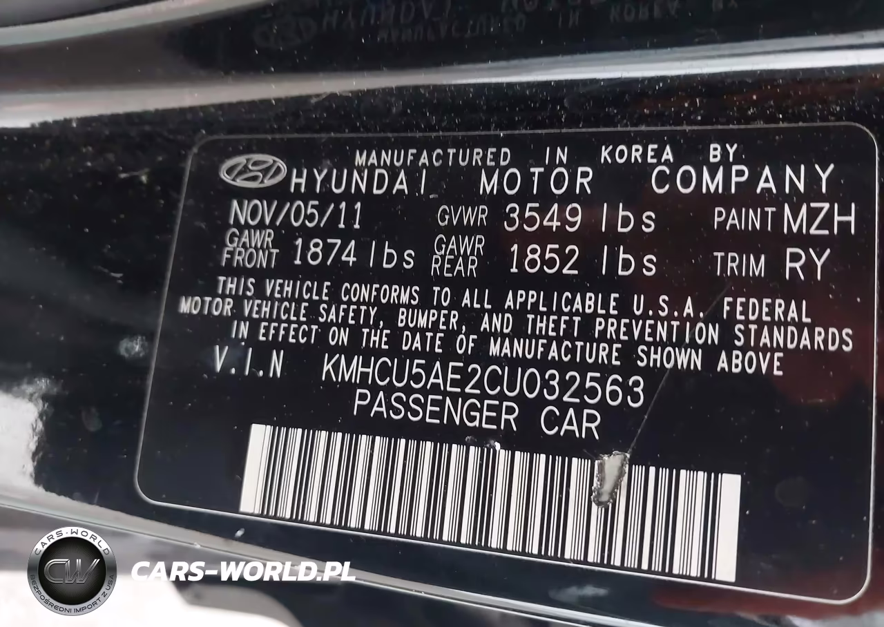 2012 Hyundai Accent Se VIN:KMHCU5AE2CU032563 - 9