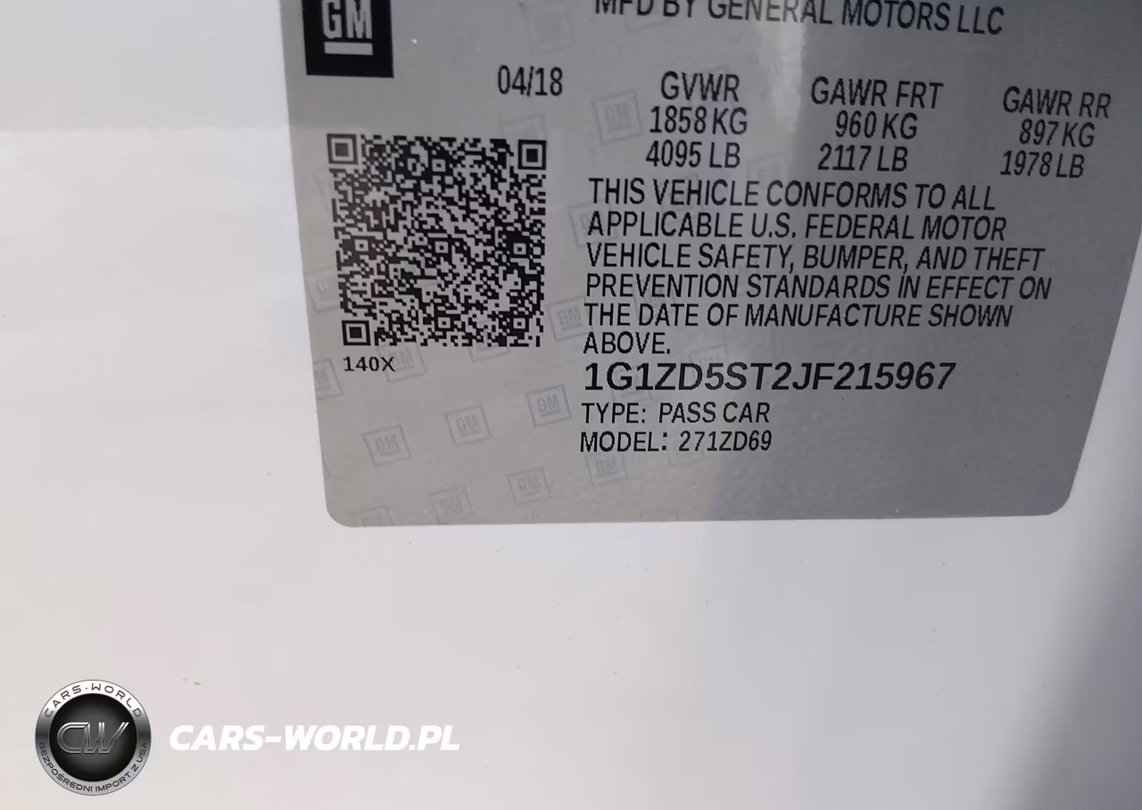 2018 Chevrolet Malibu Lt VIN:1G1ZD5ST2JF215967 - 9