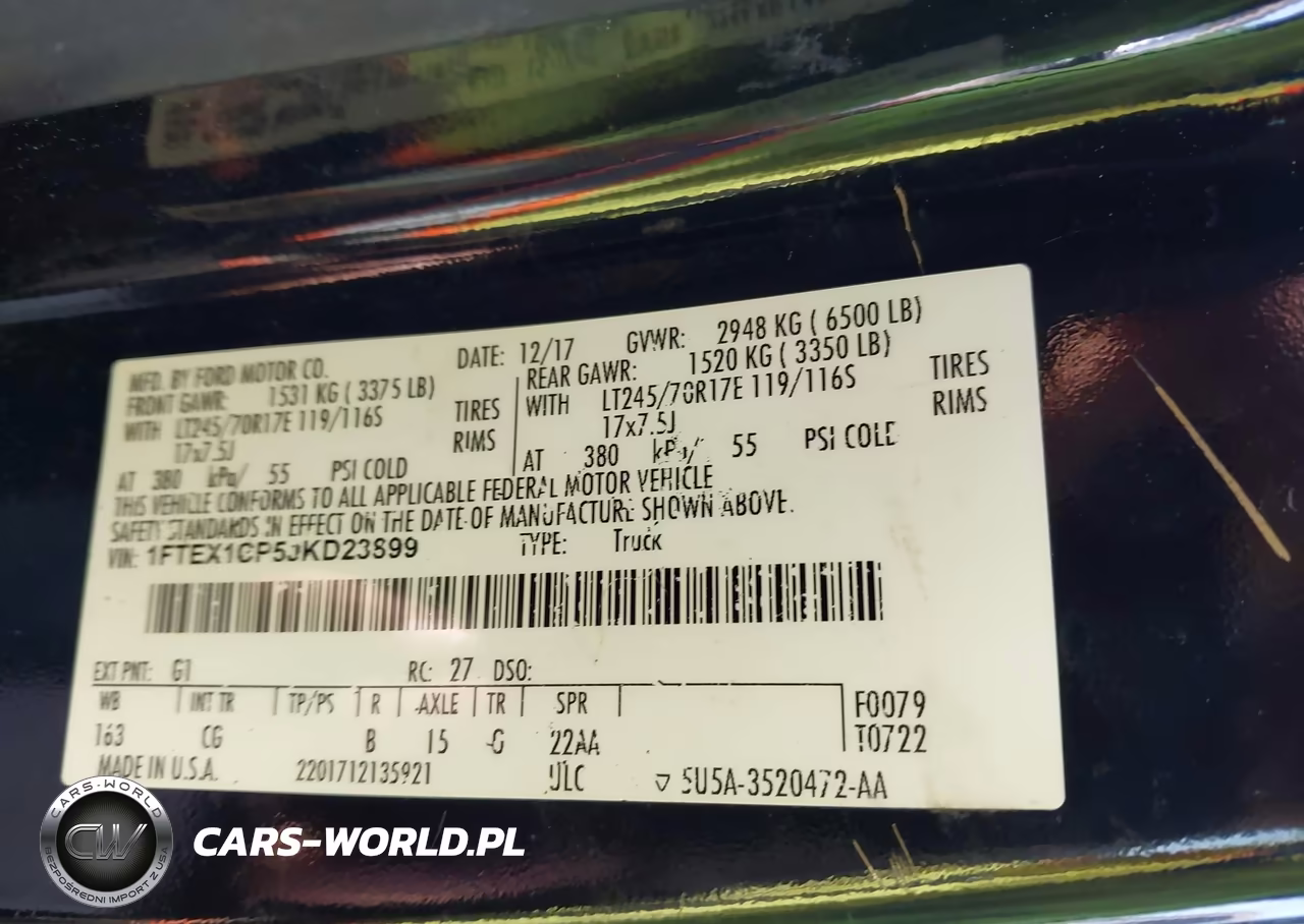 2018 Ford F-150 Xl VIN:1FTEX1CP5JKD23899 - 9