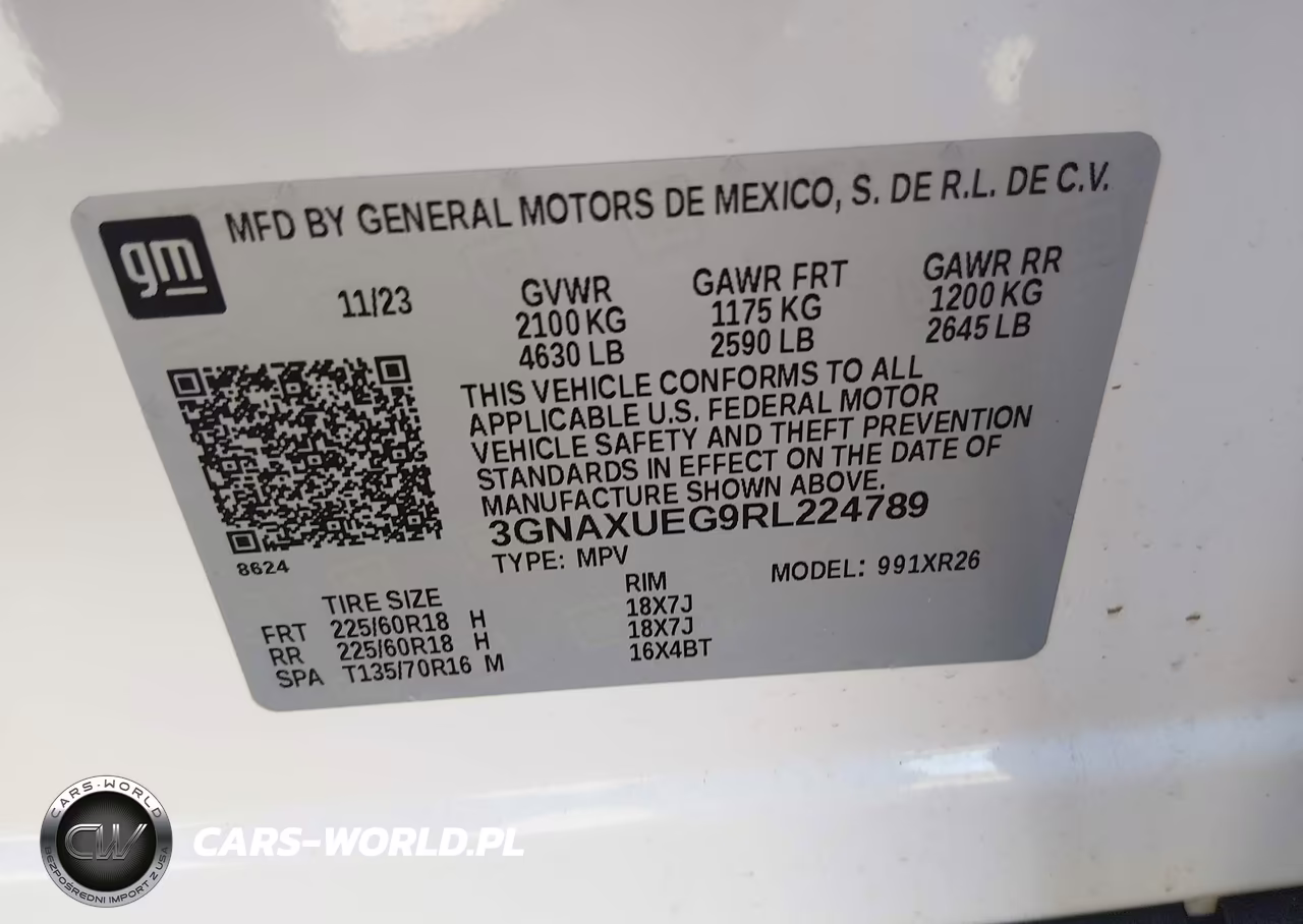 2024 Chevrolet Equinox Awd Lt VIN:3GNAXUEG9RL224789 - 9