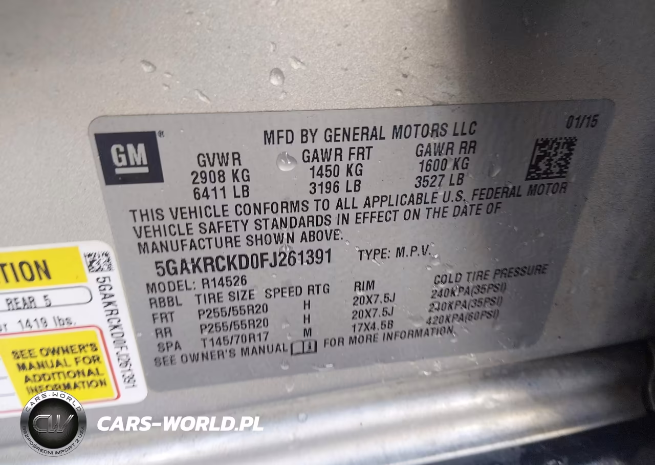 2015 Buick Enclave Premium VIN:5GAKRCKD0FJ261391 - 9