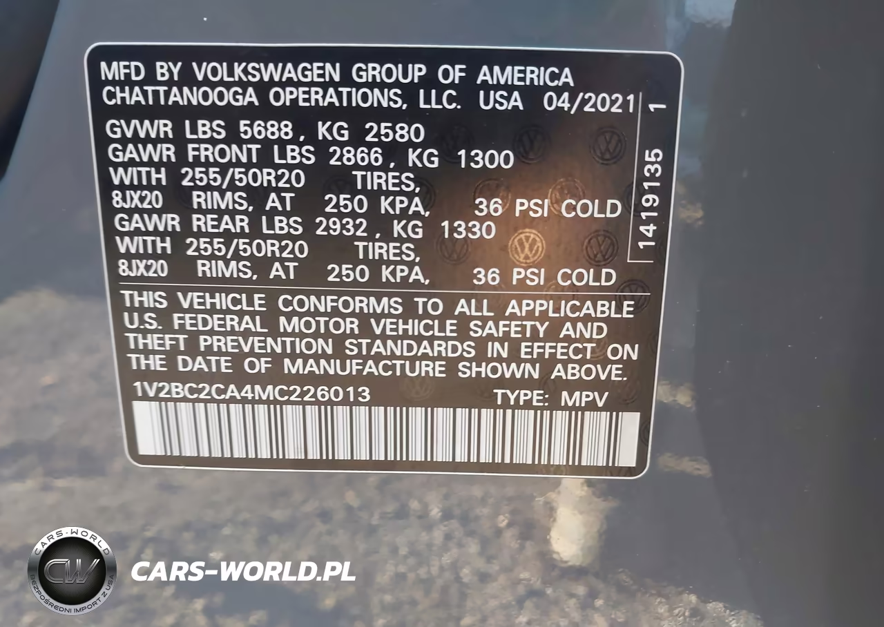 2021 Volkswagen Atlas Cross Sport 2.0T Sel VIN:1V2BC2CA4MC226013 - 9