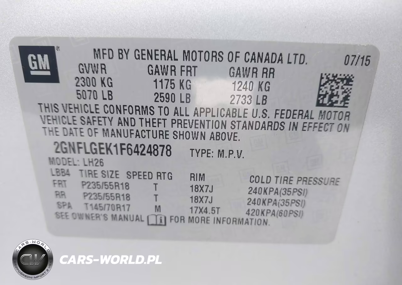 2015 Chevrolet Equinox 2Lt VIN:2GNFLGEK1F6424878 - 9