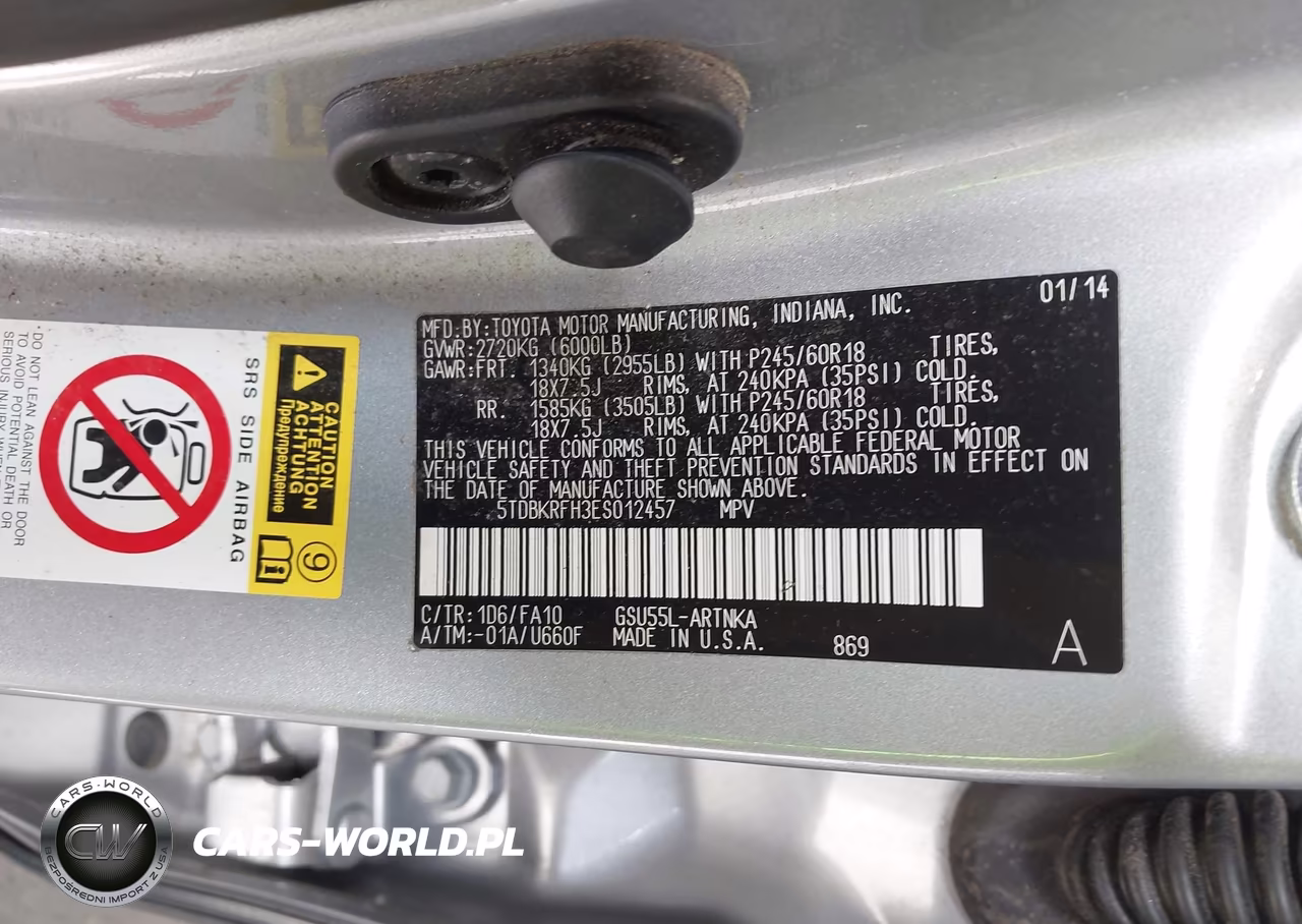 2014 Toyota Highlander Le Plus V6 VIN:5TDBKRFH3ES012457 - 9