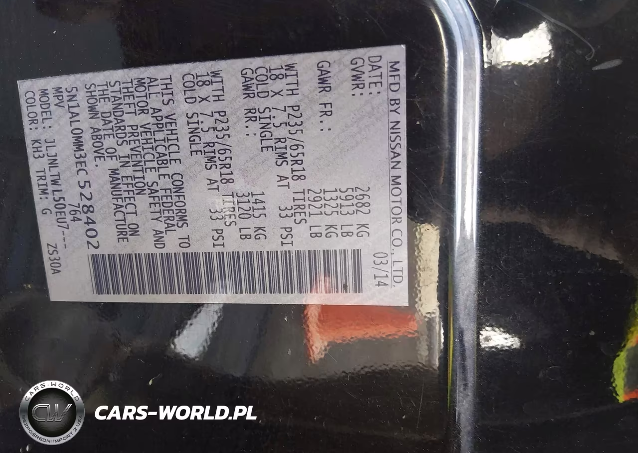 2014 Infiniti Qx60 VIN:5N1AL0MM3EC528402 - 9