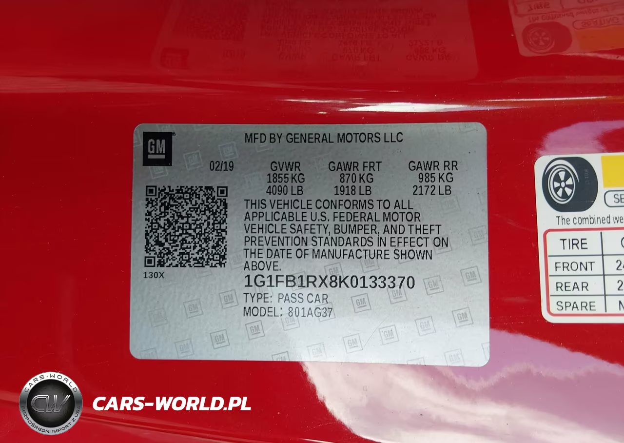 2019 Chevrolet Camaro 1Lt VIN:1G1FB1RX8K0133370 - 9