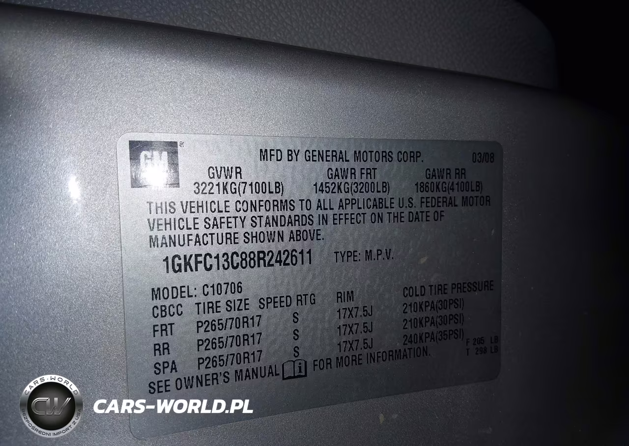 2008 GMC Yukon Sle VIN:1GKFC13C88R242611 - 9