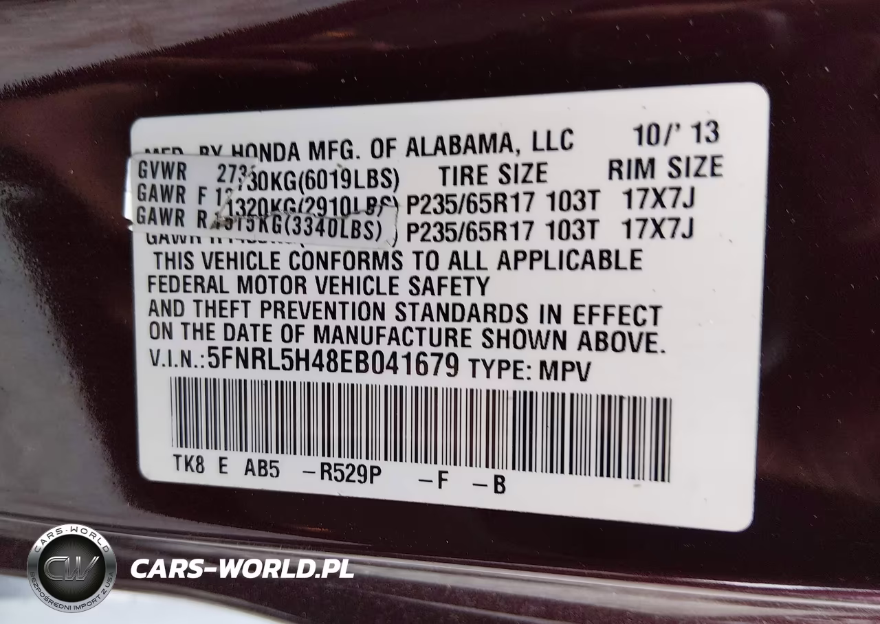 2014 Honda Odyssey Ex VIN:5FNRL5H48EB041679 - 9