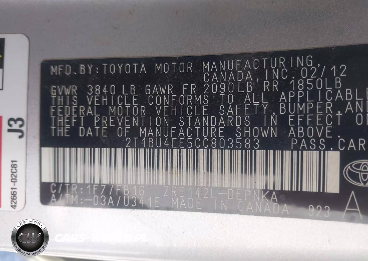2012 Toyota Corolla Le VIN:2T1BU4EE5CC803583 - 9