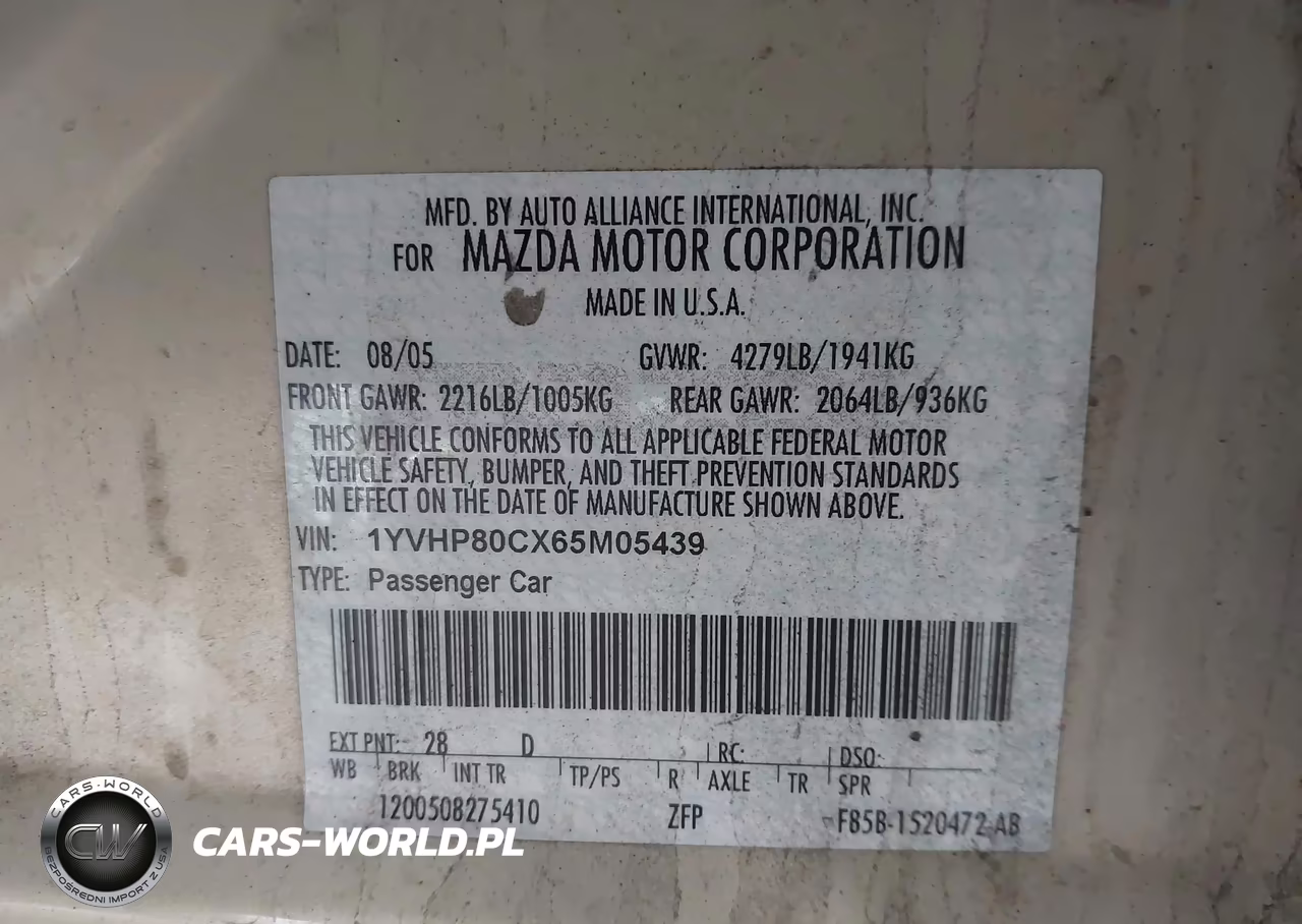 2006 Mazda Mazda6 I Sport VIN:1YVHP80CX65M05439 - 9
