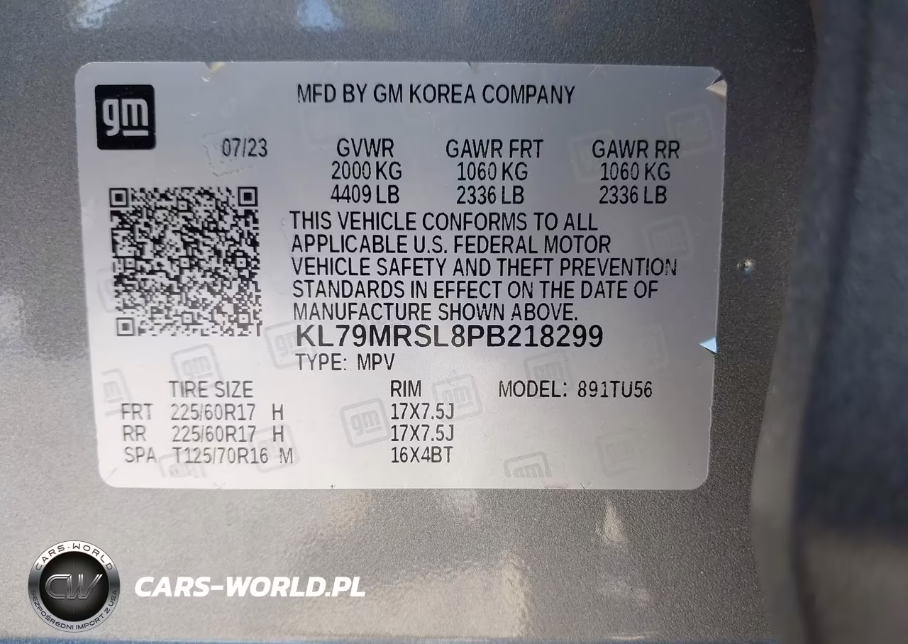 2023 Chevrolet Trailblazer Awd Lt VIN:KL79MRSL8PB218299 - 9