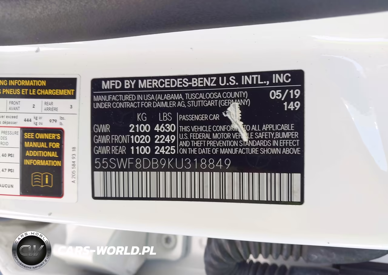 2019 Mercedes-Benz C 300 VIN:55SWF8DB9KU318849 - 9