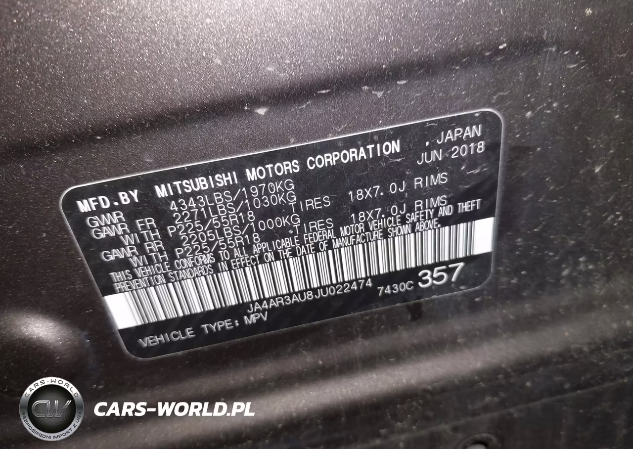 2018 Mitsubishi Outlander Sport VIN:JA4AR3AU8JU022474 - 9