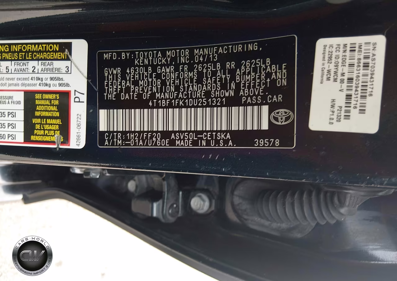 2013 Toyota Camry Se VIN:4T1BF1FK1DU251321 - 9