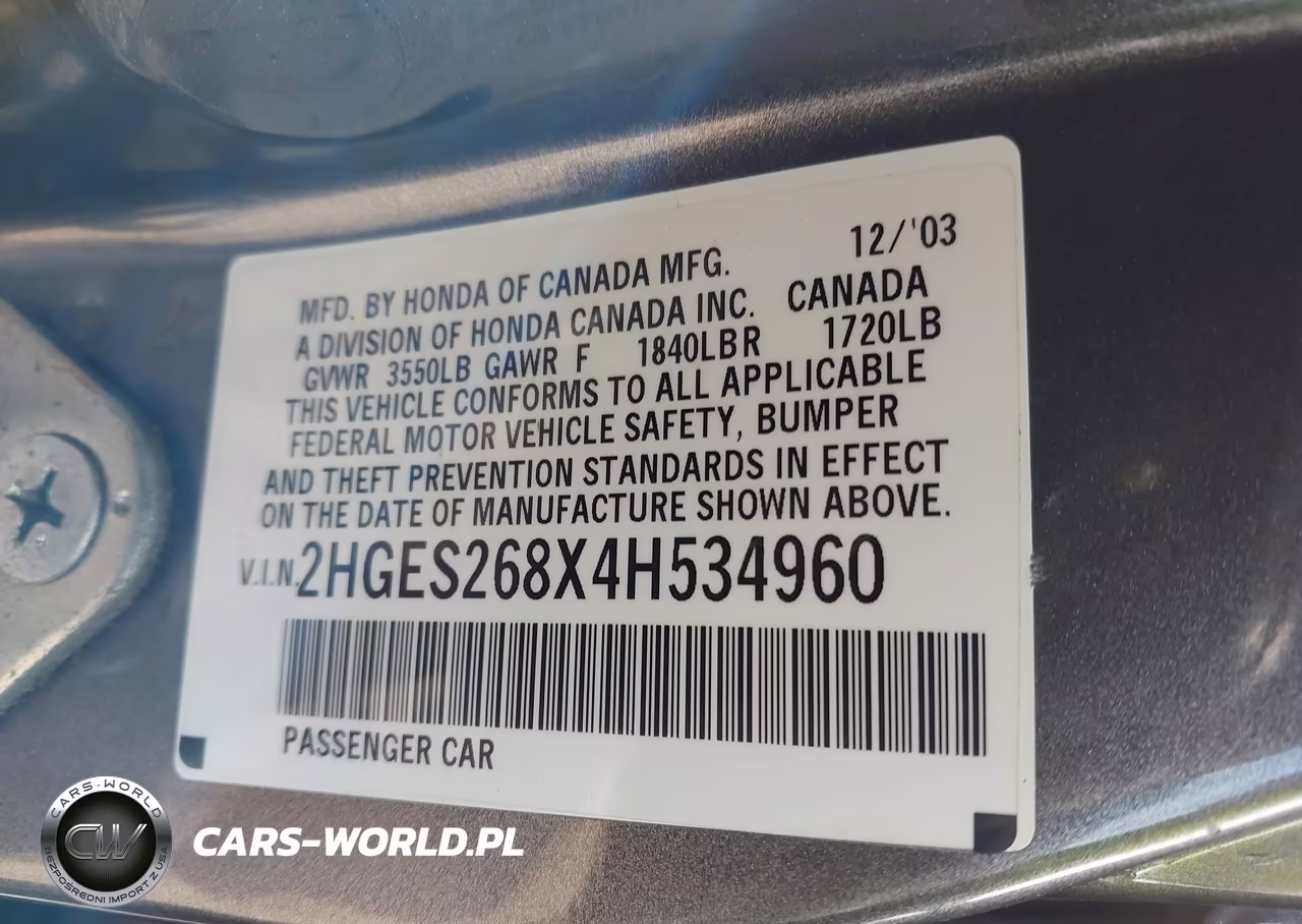2004 Honda Civic Ex VIN:2HGES268X4H534960 - 9