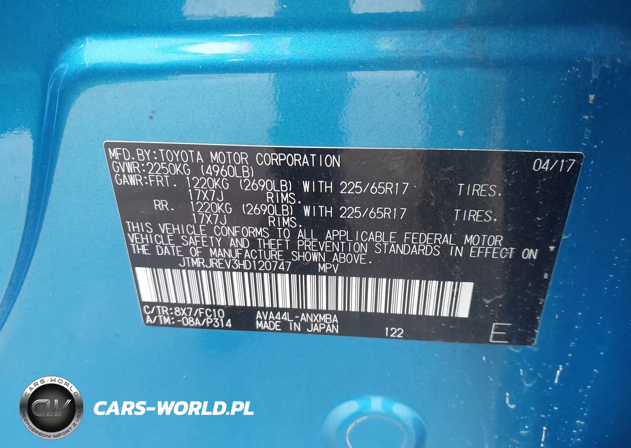 2017 Toyota Rav4 Hybrid Xle VIN:JTMRJREV3HD120747 - 9